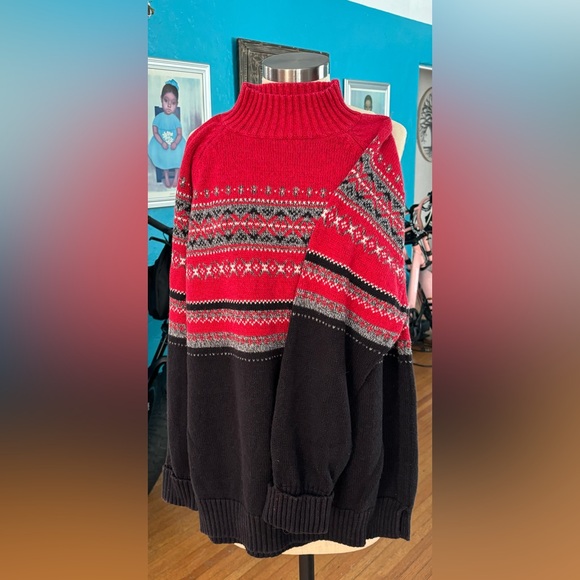 Festive gently worn cabin creek sweater.. - Picture 2 of 4